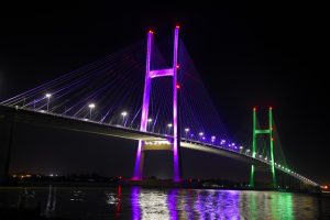 Cầu Cao Lãnh về đêm - Ảnh: Báo Đồng Tháp online